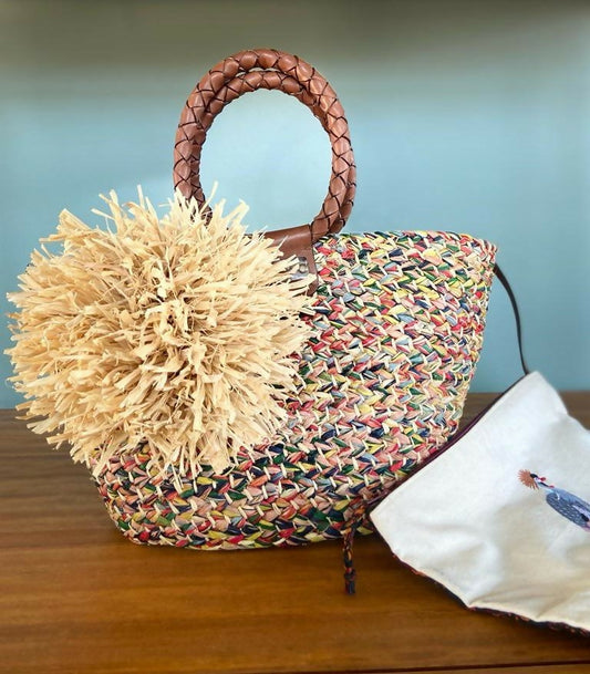 Multi-Color Mini Basket Bag