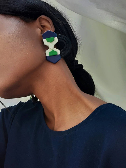 Chia earrings - green